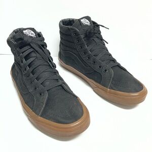 VANS SK8-HI Reissue Canvas Gum Men's Sz 10 Athletic Skate Gym Shoes 751505 Black